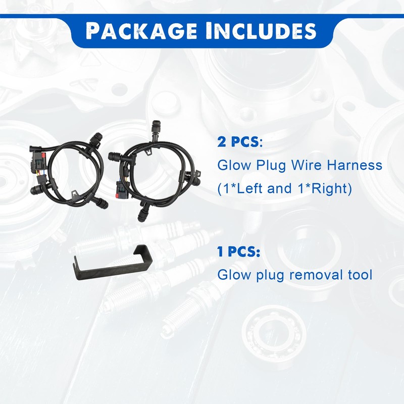 Onseeda 4C2Z-12A690-BA 5C3Z-12A690-A Fit for Powerstroke 6.0 Glow Plug Harness