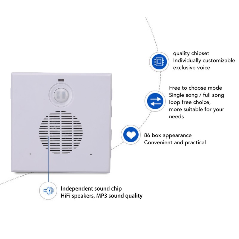Motion Sensor Doorbell Human Infrared Induction Volume Adjustable Driveway Alarms