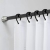 Top-spring Shower Curtain Hooks Black Plastic Shower Curtain Rings, Drop