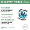 314PI Live Laugh Toaster Bath Sticker, Snarky Skeleton Stickers, Water