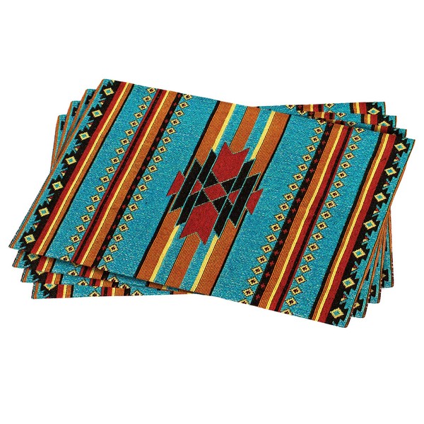 Kinara Socorro Placemat Set – Southwestern Native American Design –