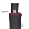 PERLETTI Black Men's Automatic Umbrella with Pattern - Windproof Pocket