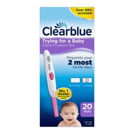 Clearblue Digital Ovulation Tests Kit (OPK) Proven To Help You Get Pregnant, 1 Digital Holder And 20 Ovulation Tests, Packaging may vary