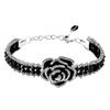Jurika Black Rose Flower Bracelet