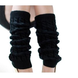 Winter Fashion Leg Warmers Stocking Knit Thick Long Socks Knee Brace Pads Knee Warmers Sleeve for Lady Women Ladies