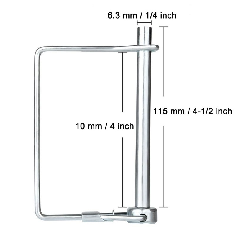 Comonc 15 PCS 1/4*4-1/2 Inch Trailer Hitch Pin Shaft Locking