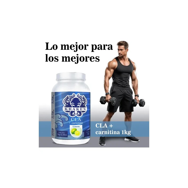 Cla Carnitina 1kg Kraken 100 Servs Pre Entreno Sabores
