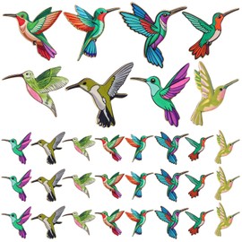 Yinkin 24 Pcs Hummingbird Enamel Brooch for Women Colorful Hummingbird Lapel Pin Cute Animal Lapel Brooches for Women Jewelry Pin Dress Accessories Mother's Day Birthday Gift