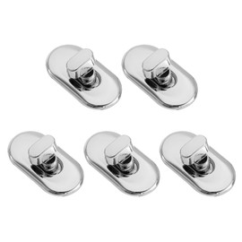 sourcing map 5 Pcs Purse Turn Clasps, Twist Lock Fastener Metal Button Closure Clip for DIY Hardware Bags Luggage Handbag Wallet Crafts, Silver