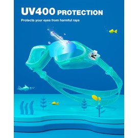 ZIONOR Kids Swim Goggles, G1MINI SE Anti-fog Clear Lens Swimming Goggles for Kid Child 6-14