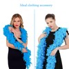 JNGTKL Feather Boa, 2m Blue Feather Boa And Heart Rimless