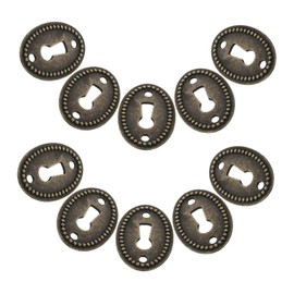 Operitacx 10stücke Ovaler Schlüssel-lochabdeckungen Vintage-legierung Für Möbel Dekorative Schlüsselplatten Für Schränke Kommoden Haus Und Büro