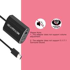 Ozvavzk USB C to Toslink Jack Unidirectional Type C to Optical 3.5mm Audio Adapter, Thunderbolt 4/3 SPDIF Adapter for MacBook Pro/Air and Other Products