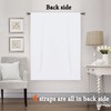 H.VERSAILTEX Pure White Curtain Thermal Insulated Tie Up Window Shade