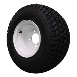 Antego Tire & Wheel 18x8.50-8 Turf Tires on 8x7 White Steel Wheels Compatible with Golf Carts and Mowers (Compatible with Toro Grandstand) (Single)