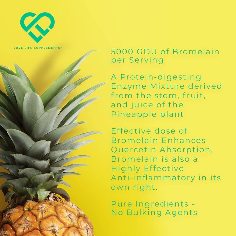 Quercetin & Bromelain 1000mg | 60 Capsules - 30 Servings