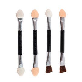 Nicear Lidschattenpinsel mit Schwamm, doppelseitiger Lidschattenpinsel, geeignet für Eyeliner, Wimpern, Lippen und andere Make-up-Details (12 Stück)