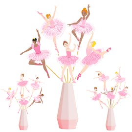 Ballet Dance Centerpiece Sticks Ballerina Birthday Party Decorations Ballet Dancing Table Centerpieces Ballet Party Table Topper for Girls Dance Theme Wedding Baby Shower Supplies