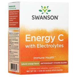 Swanson Vitamin 1000 Milligrams Energy Vitamin C with Electrolytes 30-0.16 Ounce (4.6 g) Packets
