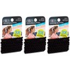 Scunci Everyday and Active Strand Elastics, Black Color, 6-Pcs per