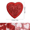 Red Heart Patches Embroidered, Heart Iron-On Patches, Heart Embroidered Patches,
