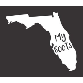 Barking Sand Designs Florida My Roots - Die Cut Vinyl Window Decal/Sticker for Car/Truck 6"x5"