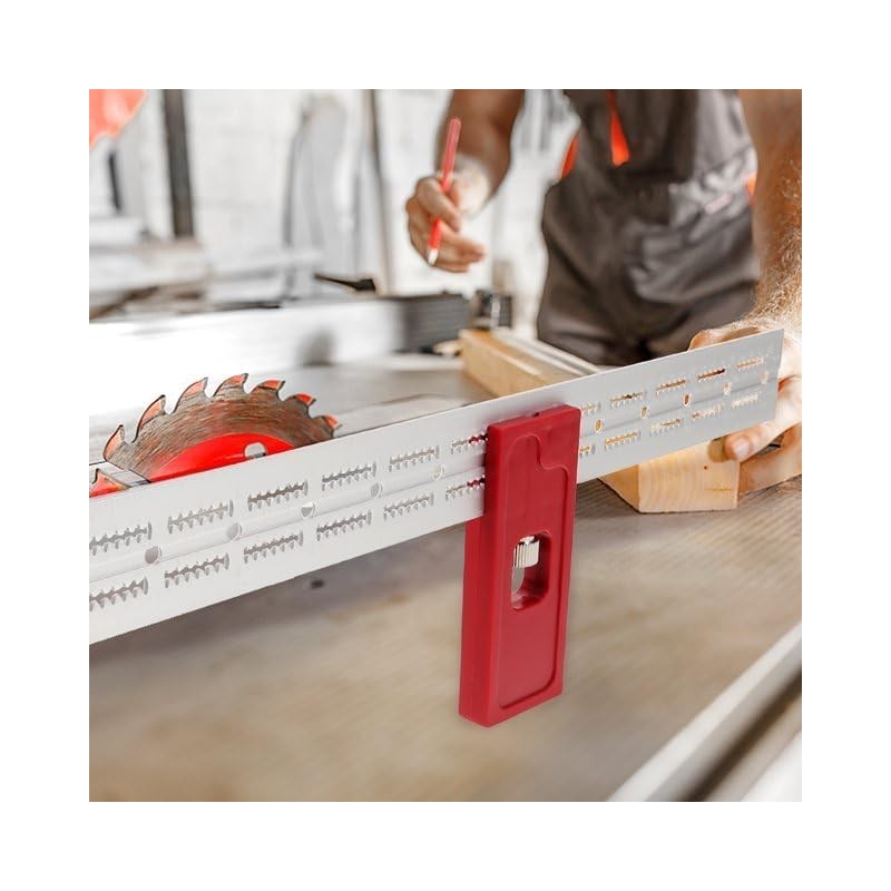 Red Combination Square Set Woodworking Joinery Measuring Ruler Carpenter Tools