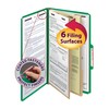 Smead Pressboard Classification File Folder with SafeSHIELD Fasteners, 2 Dividers,