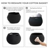 Goodpick Round Rope Storage Basket, Black Small Basket for Socks,