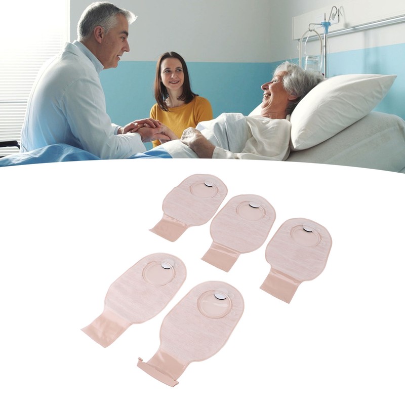 5PCS Colostomy Bags PE Leakproof Ostomy Pouch Ostomy Supplies for
