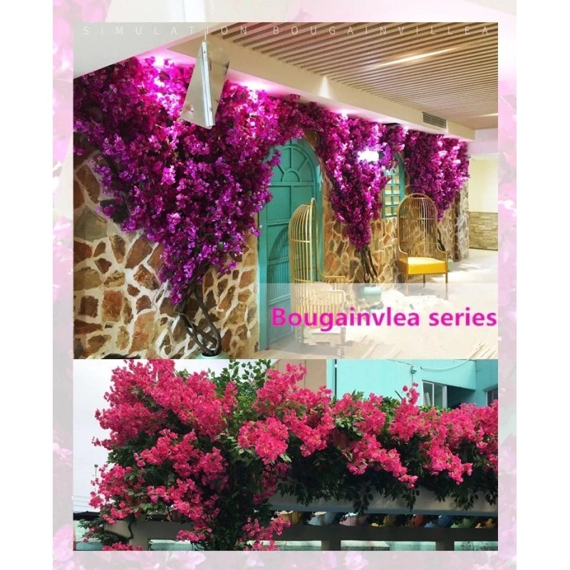 Liven Home & Decor Bugambilia Artificial Flor Rama Decoración Vara