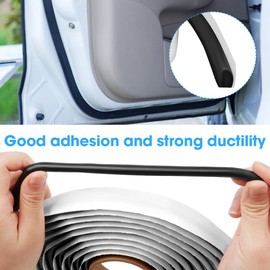 Riisoyu Butyl Round Cord, Butyl Round Cord, Black, 8 mm x 4 m, Butyl Sealing Tape, Waterproof Butyl Tape for Car Truck Headlights, Windows, Doors, Windscreen, Household Appliances