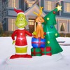 6.8 ft Gemmy Inflatable Grinch and Max Christmas Yard Scene,