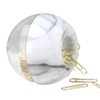 MultiBey NE-Clip-Marble-Round Paper Clips in Elegant Magnetic Marble White Clip