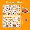 16 Pcs Autumn Stickers, Autumn Leaves Animals Maple Leaf Mushroom