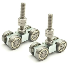 RHKING 4 Wheel Trolley Assembly Roller Trolley 2Pcs Silent M10 Bolt for use with 1-5/8" Wide and All 1-5/8" or Taller Strut Channel