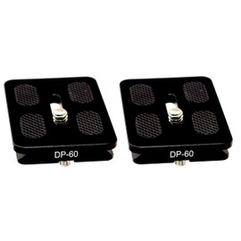 2 Pack DP-60 60mm QR Lens/Camera Body Plate Arca & RRS Compatible w D-Ring Desmond