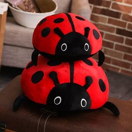WUFUVAP 16 Inch Cute Ladybug Plush Realistic Ladybug Stuffed Animal Ladybird Plush Toy Stuffed Lady Beetle Plushie Pillow Gift for Kids