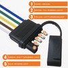 WELURE 5 Way Flat Trailer Wiring Harness Plug 22" Wire