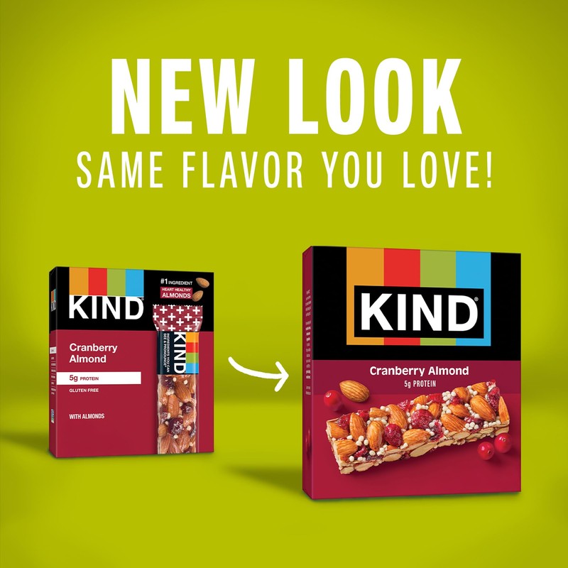 KIND Nut Bars, Cranberry Almond, Healthy Snacks, Good Source of