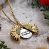 SLOONG You are My Sunshine Inspiring Engraved Necklace Memorial hidden
