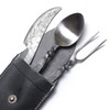 Handforged Medieval Cutlery Set - Stainless Steel Knife, Fork and