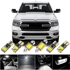 BMT xms LED Interior Light Kit Replacement for DODGE Ram 1500 2500 3500 2009-2021, 6000K Cool White LED Car Interior Light Bulbs, 19 Pieces