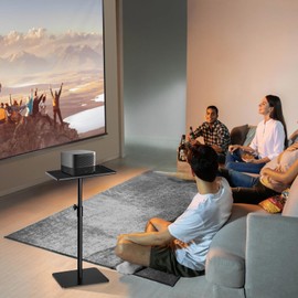 RCHYFEED Metal End Table,Height Adjustable Tall Side Tables Living Room,Small Side Table for Small Spaces with Matte Black Tray,Square Drink Coffee Tables Sofa Table for Bedroom,Indoor & Outdoor