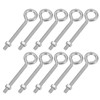 PATIKIL M5x50mm Eye Bolts, 10 Pcs Carbon Steel Threaded Eyebolt