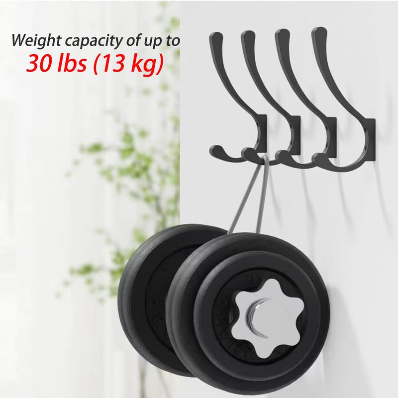 Hanging Coat Hooks Wall Mount,4PCS Large Coat Hanger Wall Hangers