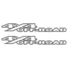 2 x Dark Grey 4X4 Off Road Outline Single Color