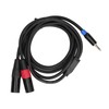 3.5mm Stereo Male to Dual 2 XLR Male Plug Connector