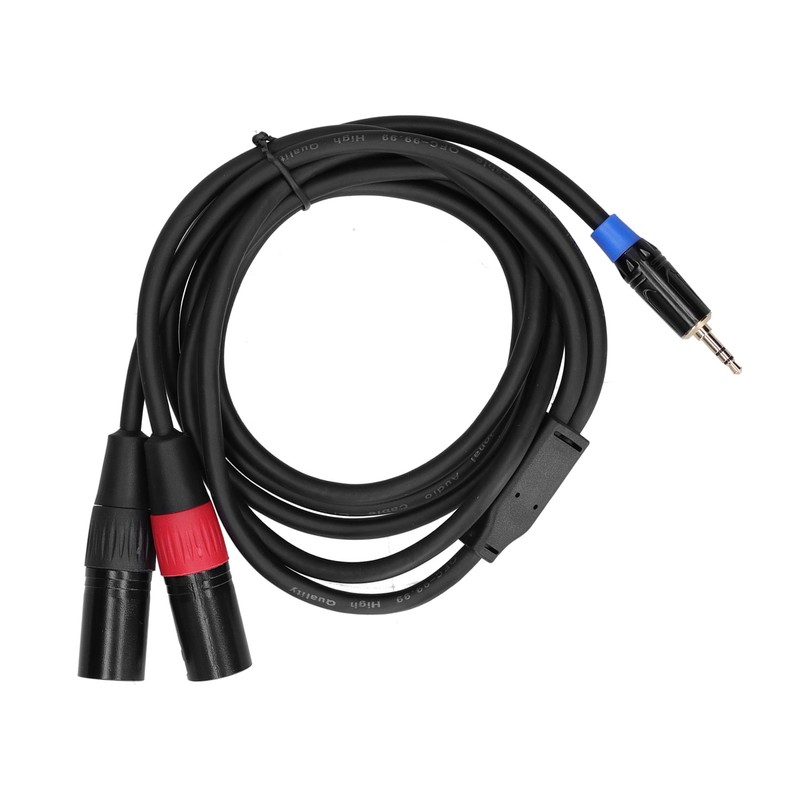 3.5mm Stereo Male to Dual 2 XLR Male Plug Connector