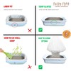 Fuzzy Feat Sifting Cat Litter Box Liners with elastic drawstring.